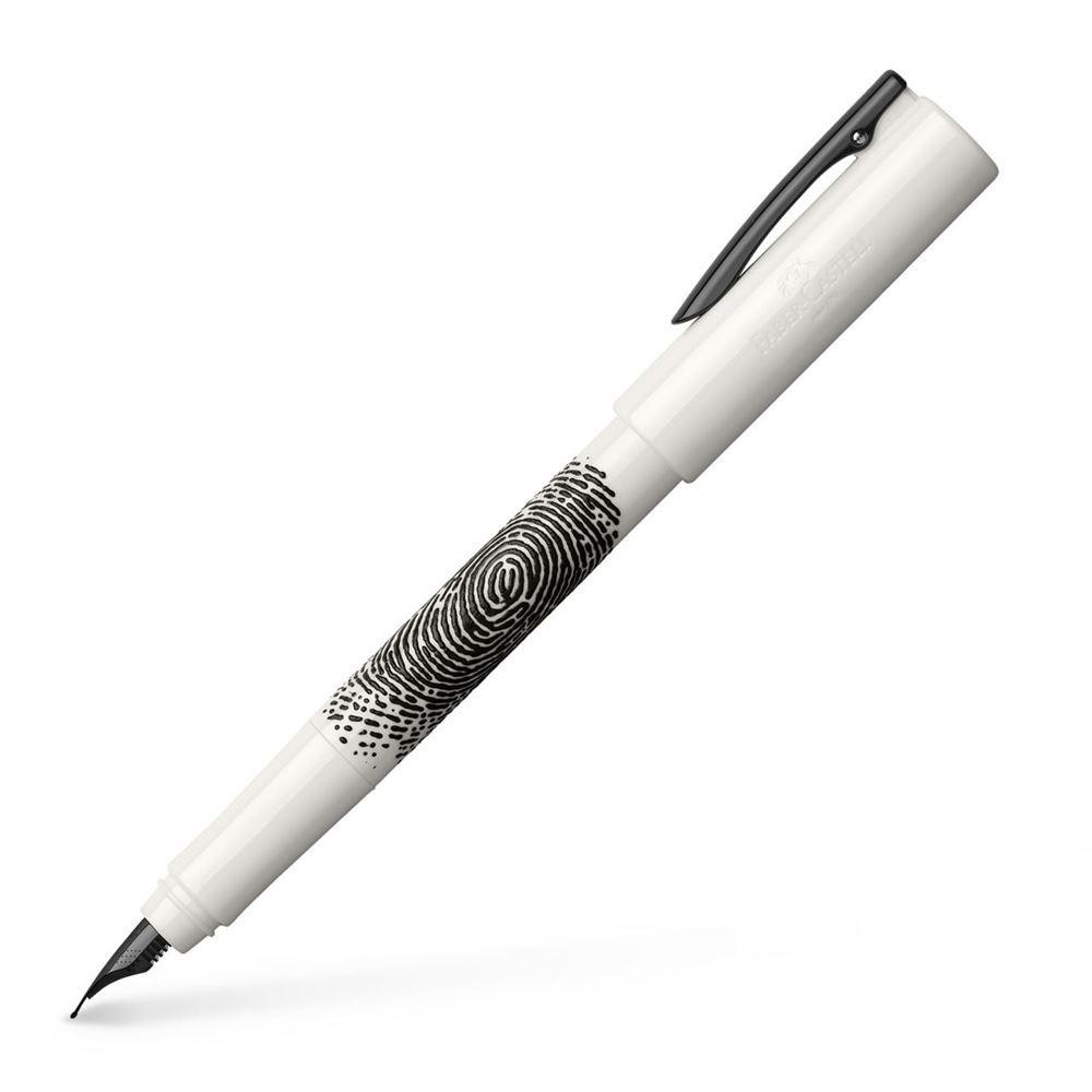 Faber-Castell WRITink White Fountain Pen with thumb impression design on the barrel