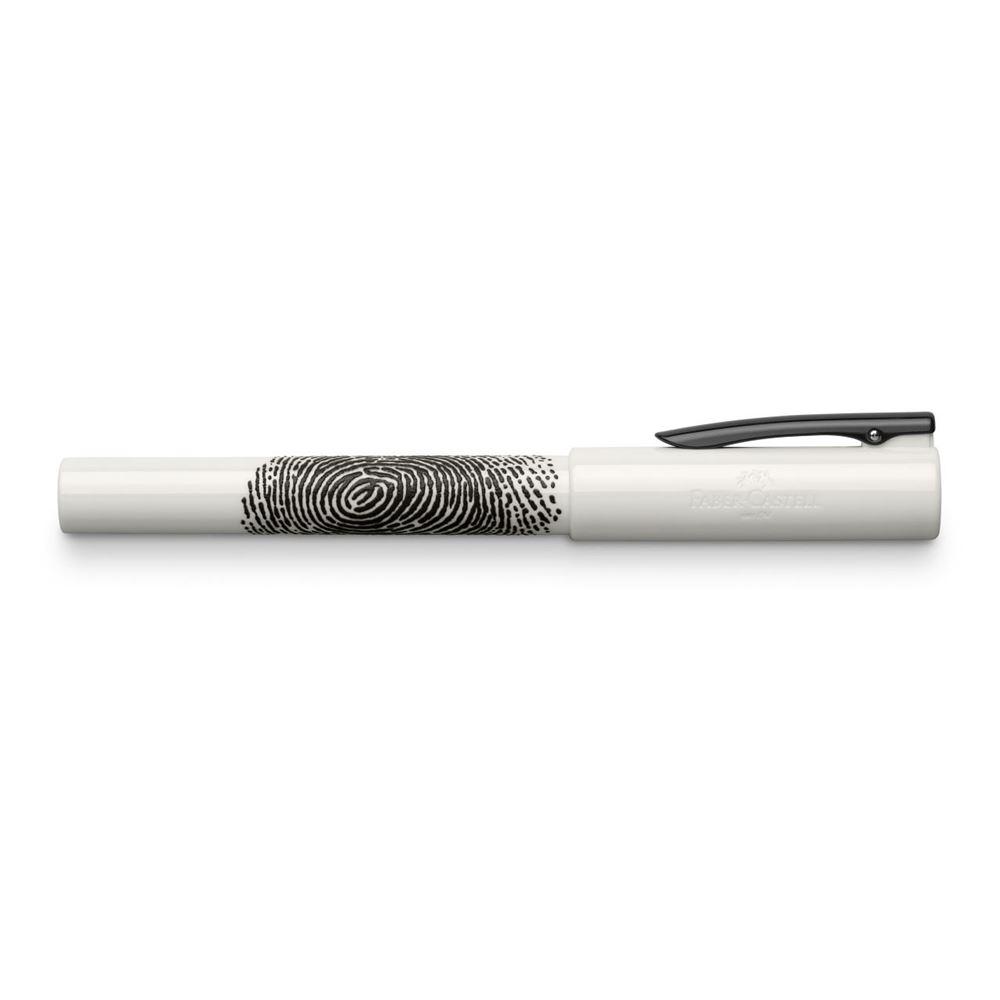 Faber-Castell WRITink White Fountain Pen with thumb impression design on the barrel