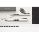 Faber-Castell WRITink White Fountain Pen with thumb impression design on the barrel