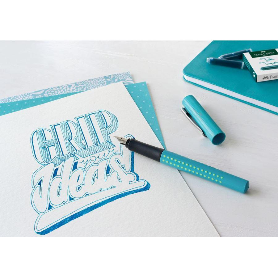Faber-Castell Grip 2010 Turquoise Fountain Pen