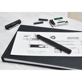 Faber-Castell Grip 2011 Black Fountain Pen with dotted designs