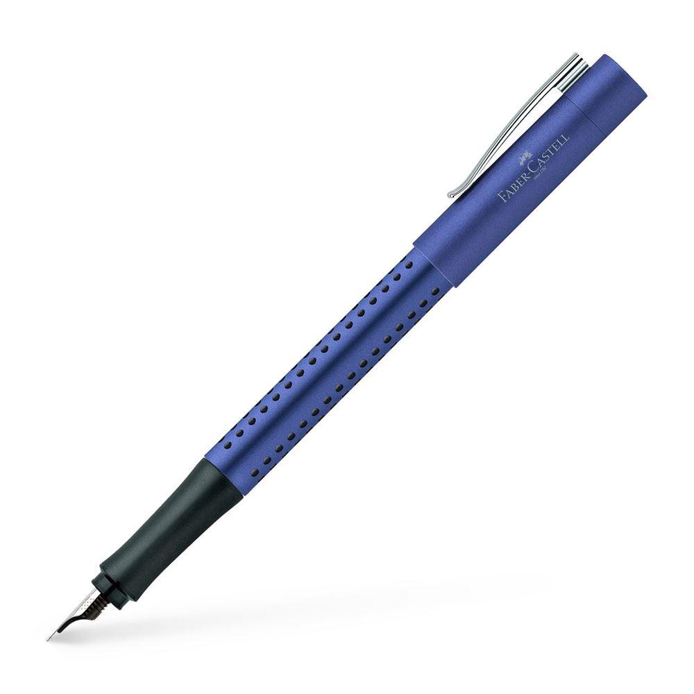 Faber-Castell Grip 2011 Blue Fountain Pen with dotted designs