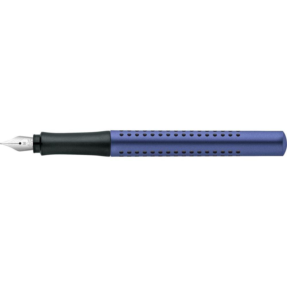 Faber-Castell Grip 2011 Blue Fountain Pen with dotted designs