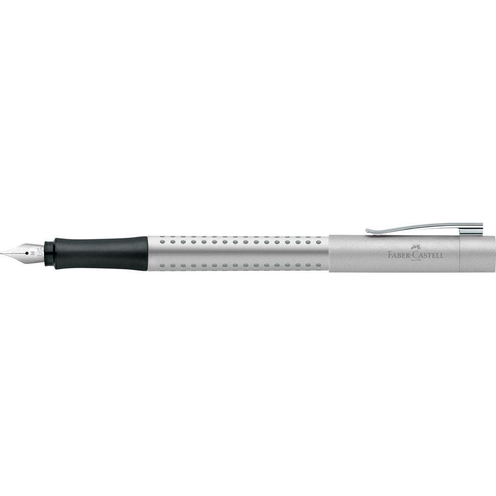 Faber-Castell Grip 2011 Silver Fountain Pen with dotted designs