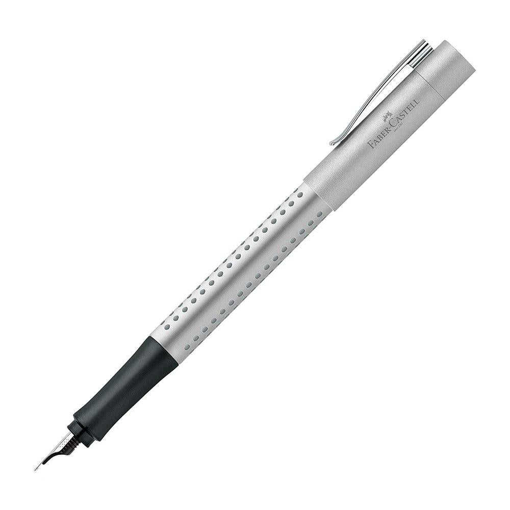 Faber-Castell Grip 2011 Silver Fountain Pen with dotted designs
