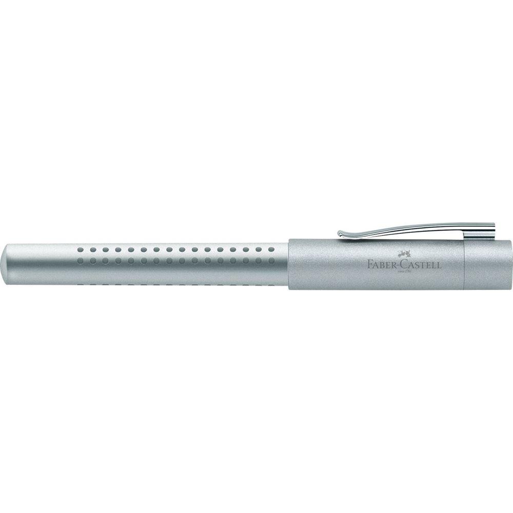 Faber-Castell Grip 2011 Silver Fountain Pen with dotted designs