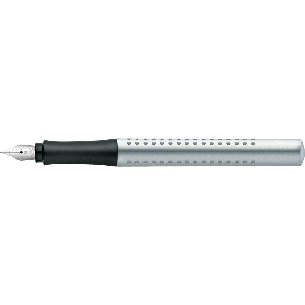 Faber-Castell Grip 2011 Silver Fountain Pen with dotted designs