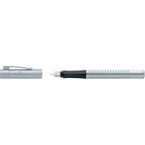 Faber-Castell Grip 2011 Silver Fountain Pen with dotted designs