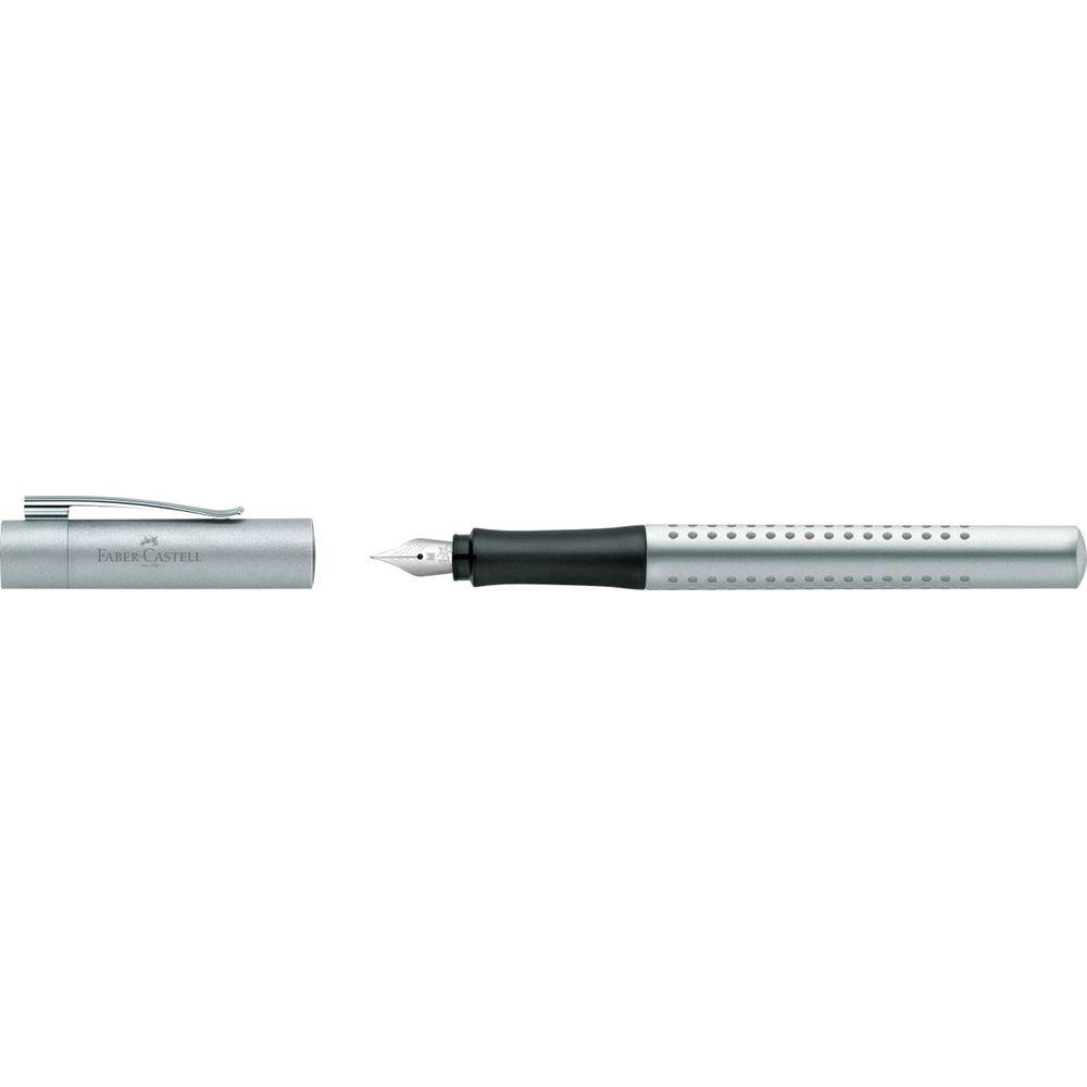 Faber-Castell Grip 2011 Silver Fountain Pen with dotted designs