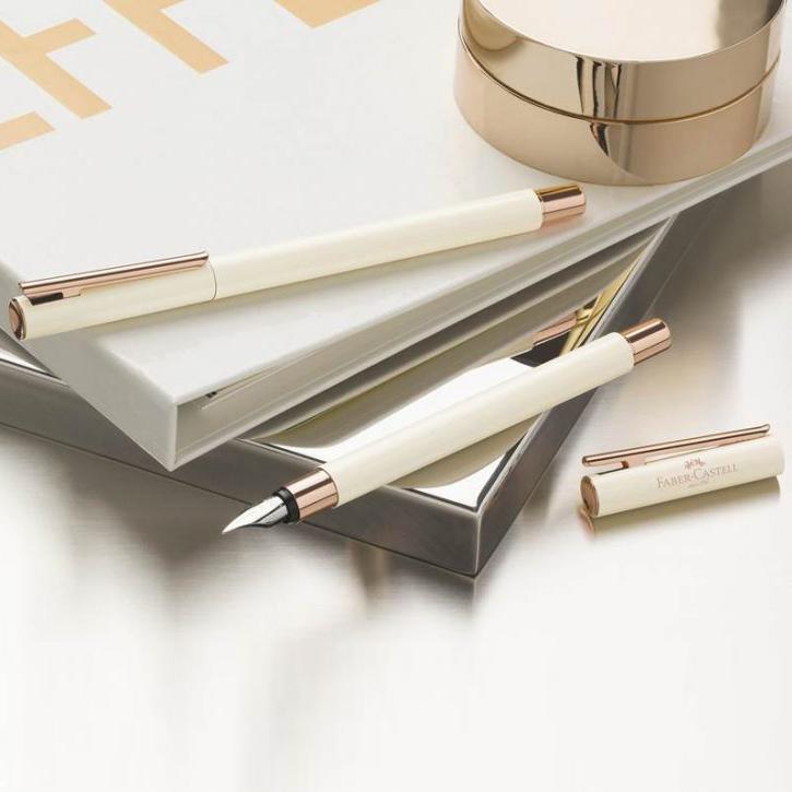 Faber-Castell Neo Slim Ivory Rose Gold Fountain Pen