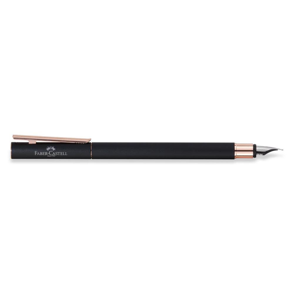 Faber-Castell Neo Slim Metal Black Rose Gold Fountain Pen