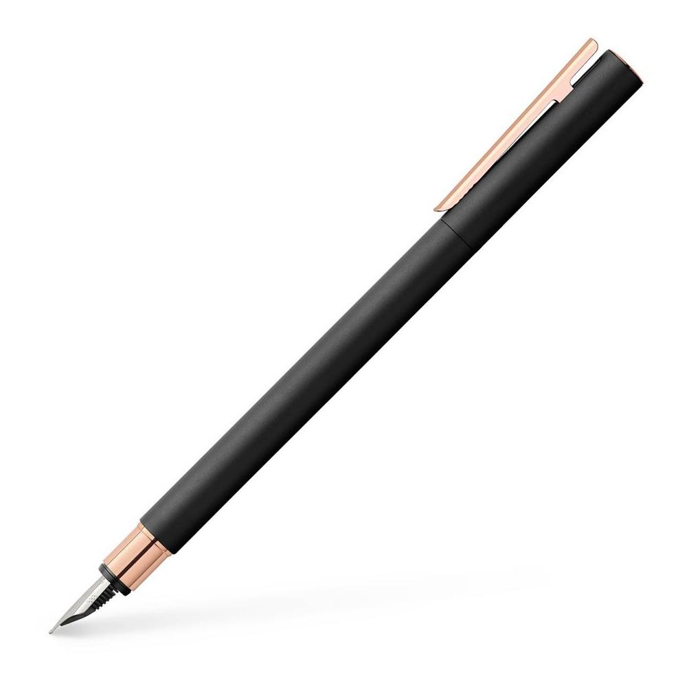 Faber-Castell Neo Slim Metal Black Rose Gold Fountain Pen
