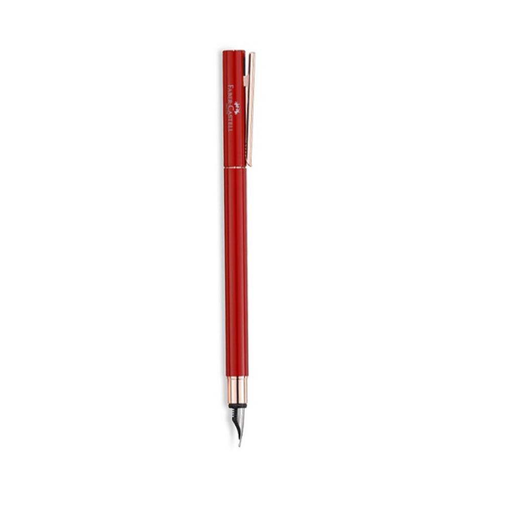Faber-Castell Neo Slim Oriental Red Rose Gold Fountain Pen