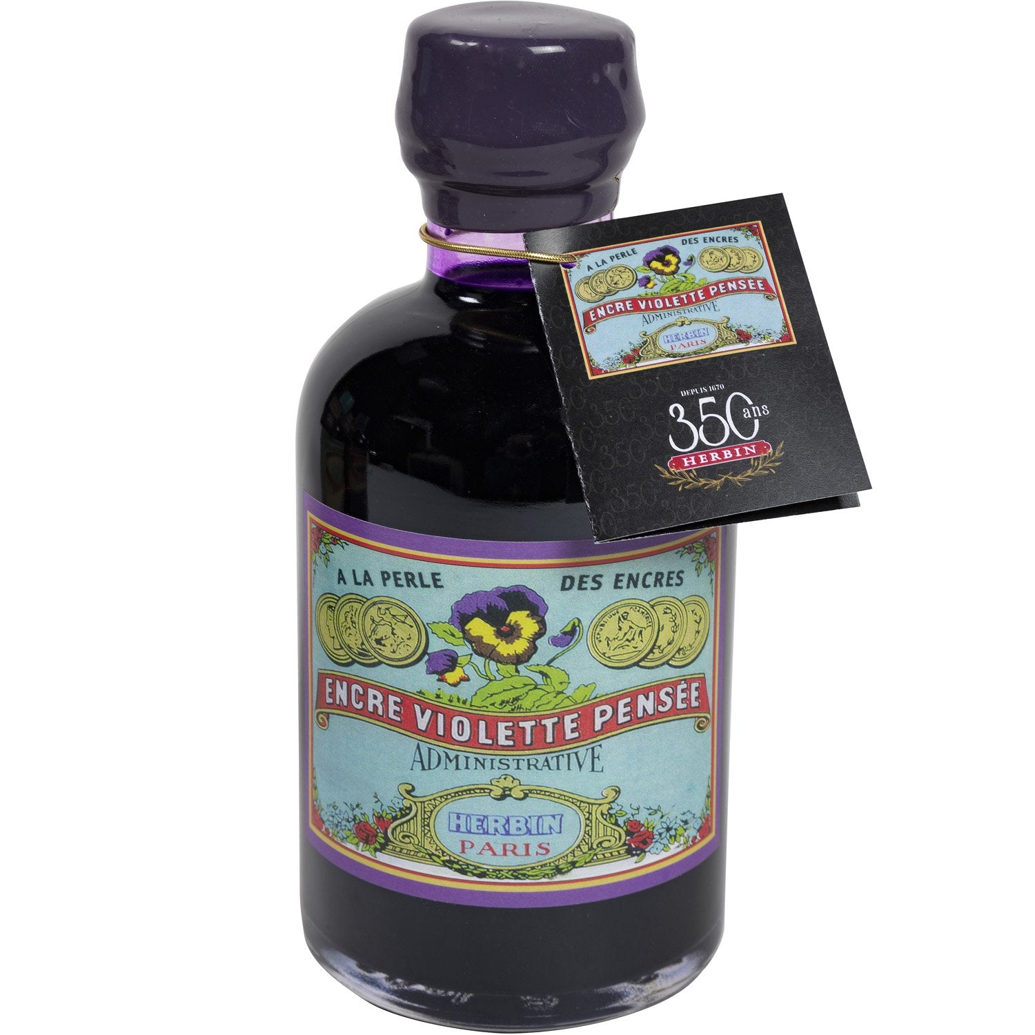 Herbin 350th Anniversary Ink Bottle (Violette Pensee - 500ML) 12977T