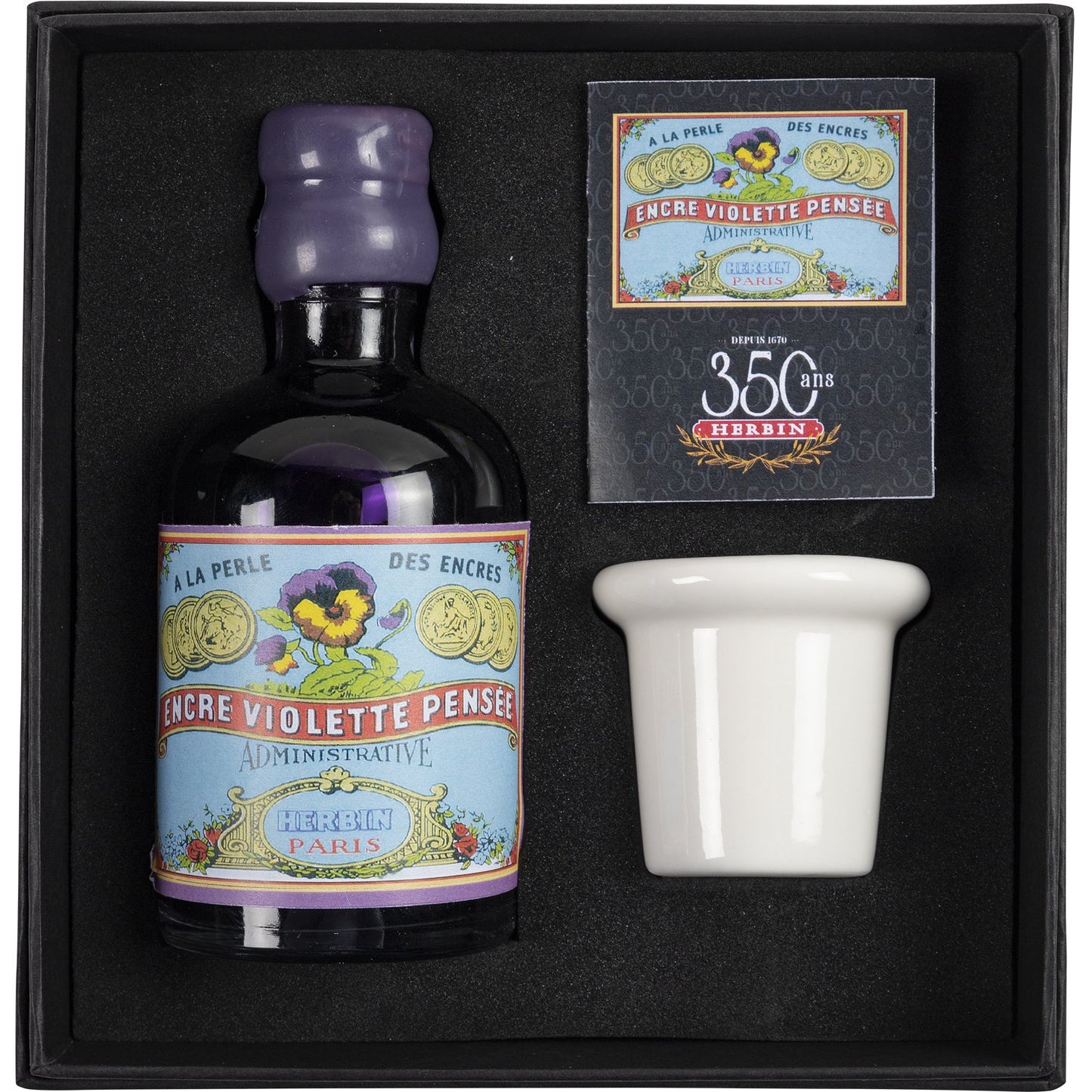 Herbin 350th Anniversary Ink Set (Violette Pensee - 100ML) 27977T