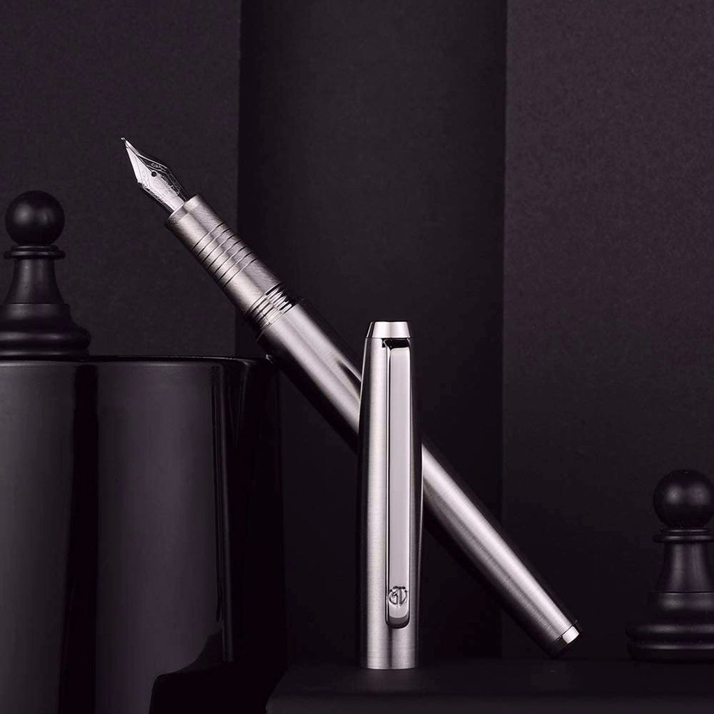 Hongdian 517S Silver White Fountain Pen