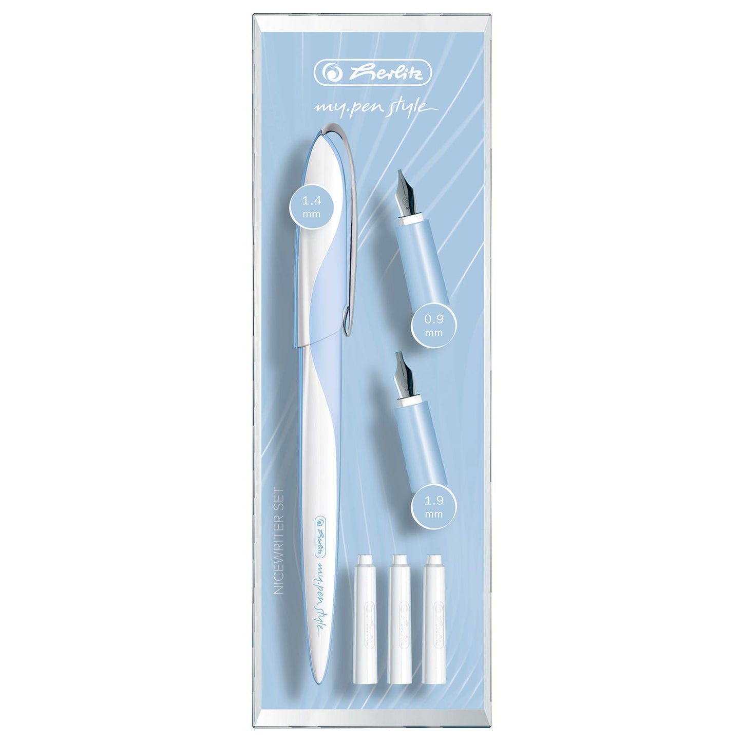 Herlitz my.pen Style Light Blue Calligraphy Pen Set 11360294