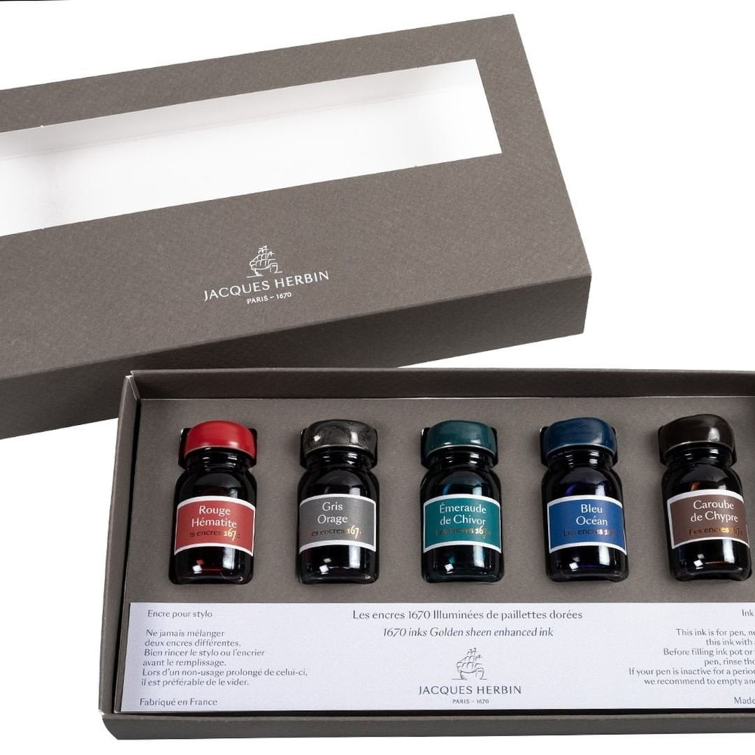 Jacques Herbin 1670 Anniversary Ink Set (10 ML - Set of 5) 14000JT