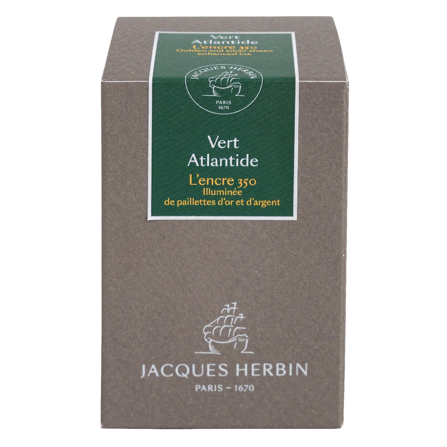 Jacques Herbin 350 Ink Bottle (Vert Atlantide - 50ML) 15139JT