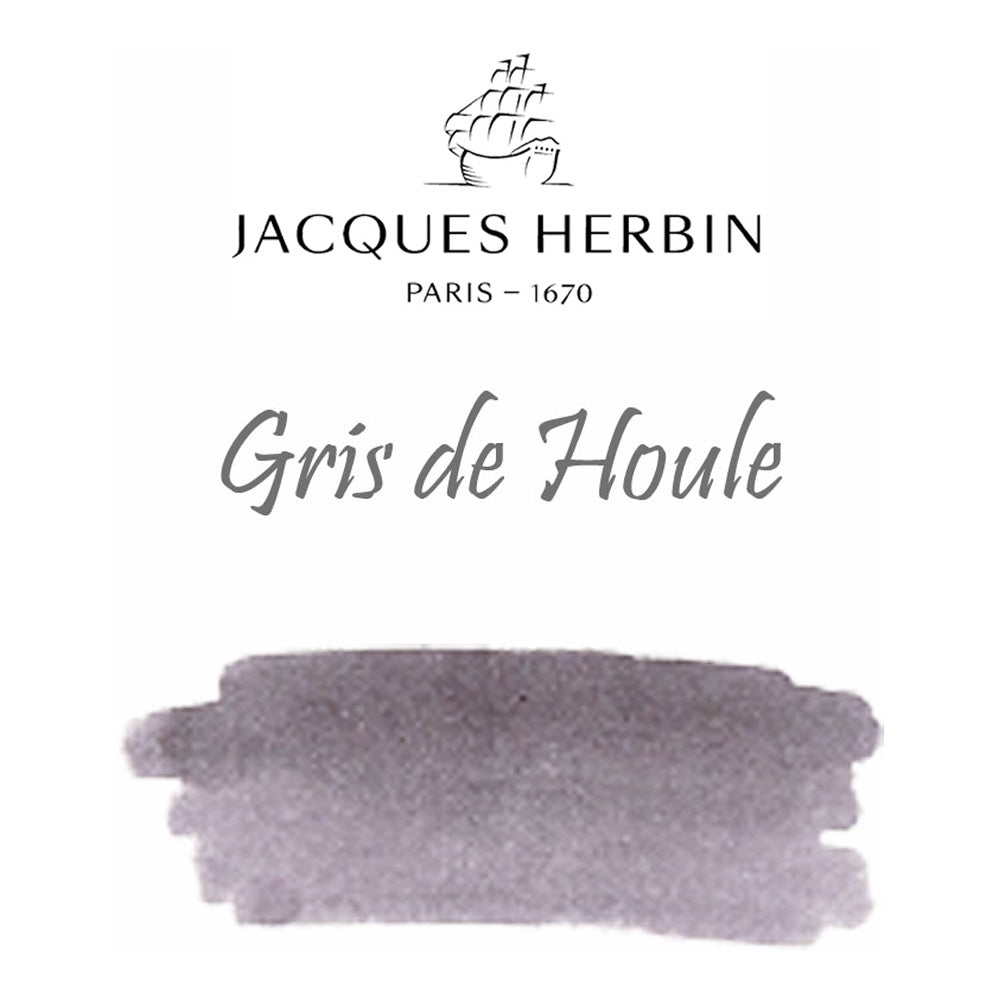 Jacques Herbin Essentielles Ink Bottle (Gris de Houle - 100 ML) 17108JT is a non-toxic and pH neutral water based natural dye. The ink is filled in 100 ml bottle from the ink tank bar