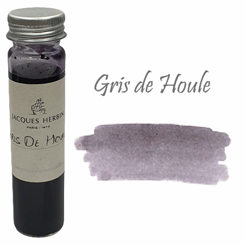 Jacques Herbin Essentielles Ink Bottle (Gris de Houle - 15 ML) 12108JT is a non-toxic and pH neutral water based natural dye. The ink is filled in 15 ml bottle from the ink tank bar