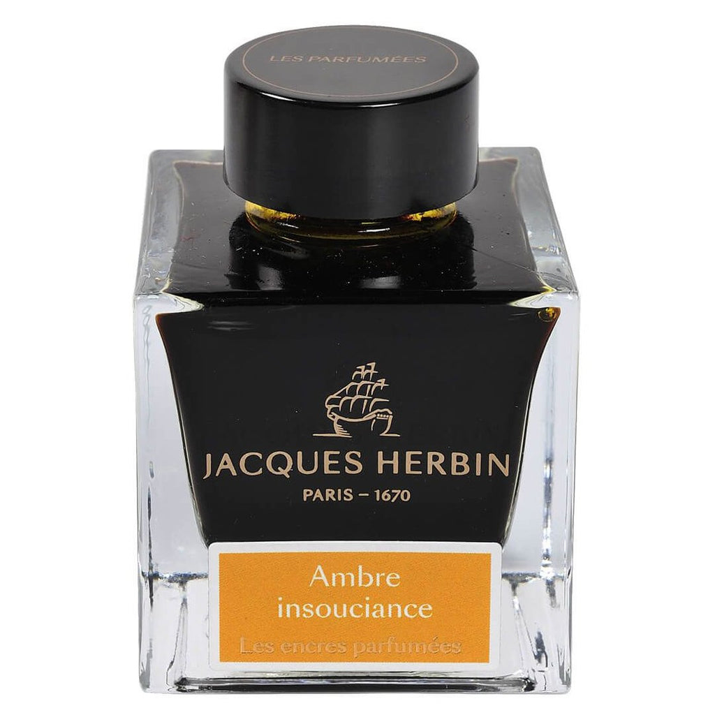 Jacques Herbin Perfumed Ink Bottle (Ambre Insouciance - 50 ML) 14741JT