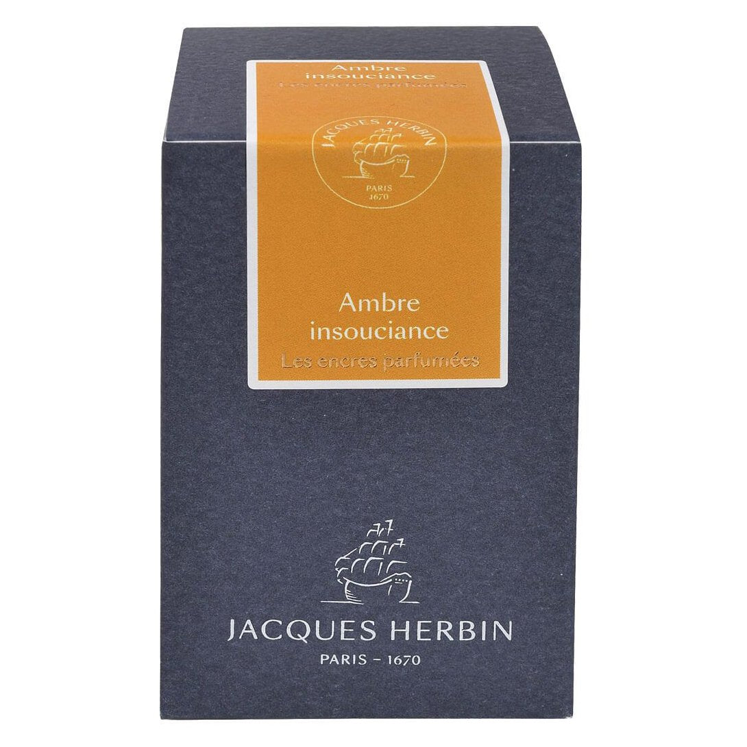 Jacques Herbin Perfumed Ink Bottle (Ambre Insouciance - 50 ML) 14741JT