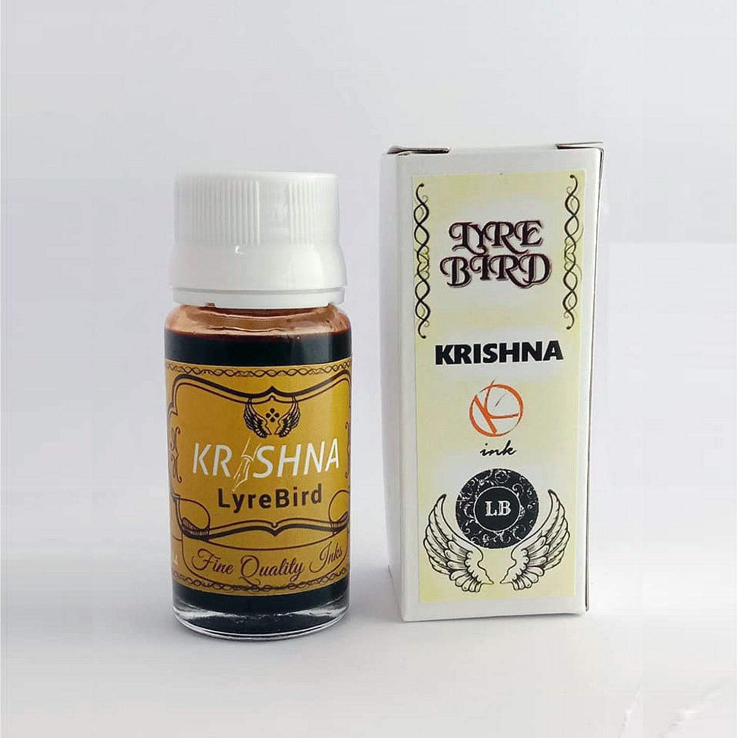 Krishna Inks Lyrebird Water Resistant Ink Bottle (Walnut - 30 ML) LIKIWWAL30