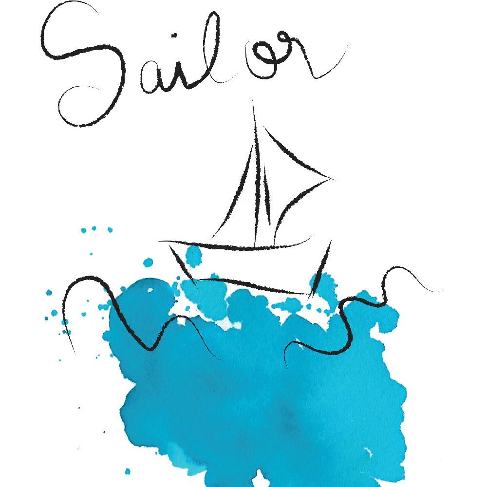 Krishna Super Rich Series Ink Bottle (Sailor Blue - 20ML) KISRSAB20