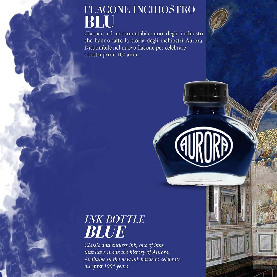 Aurora Anniversary Edition Ink Bottle (Blu/Blue - 55ML) NC124-B