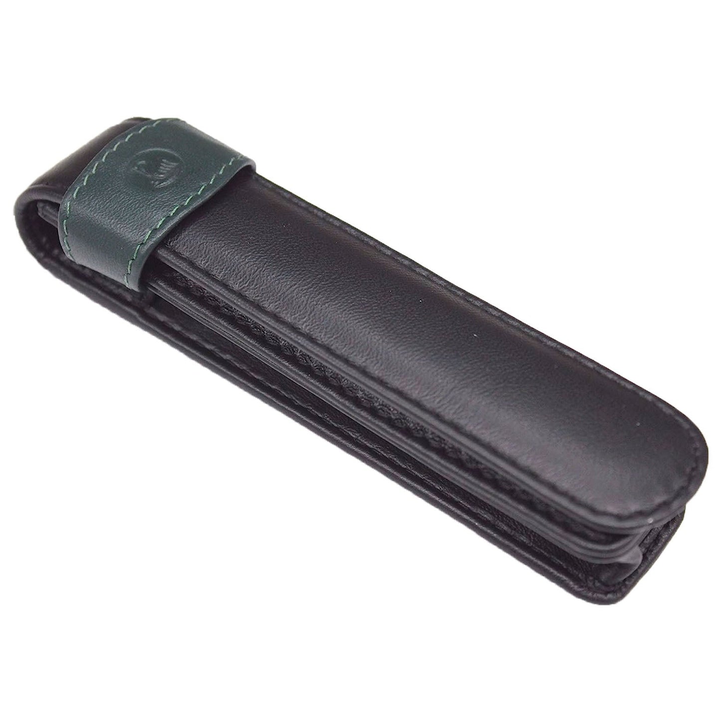 Pelikan Leather One Pen Case (Black/Green) 923524