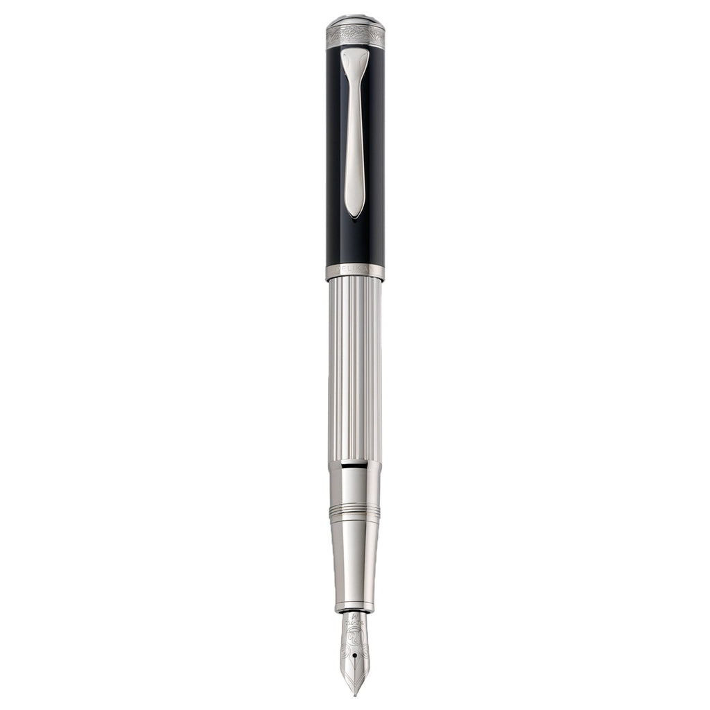 Pelikan Majesty M7005 Silver/Black Fountain Pen 