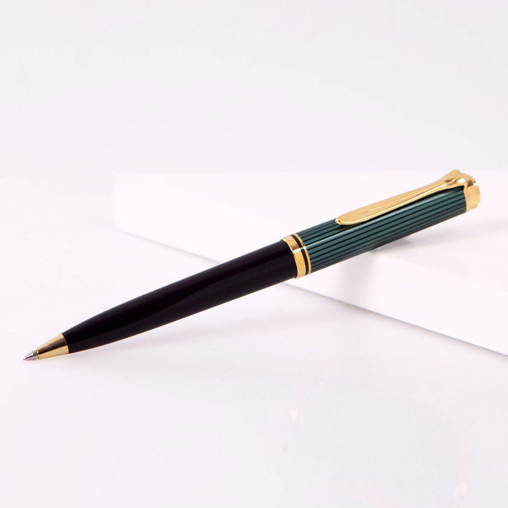 Pelikan Souveran K800 Black/Green Ballpoint Pen 987834