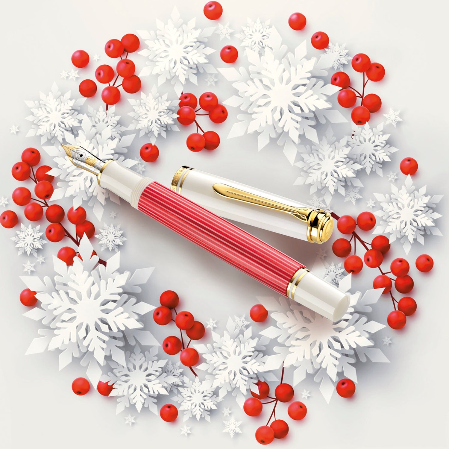 Pelikan Souveran M600 SE Red/White Fountain Pen (Special Edition)