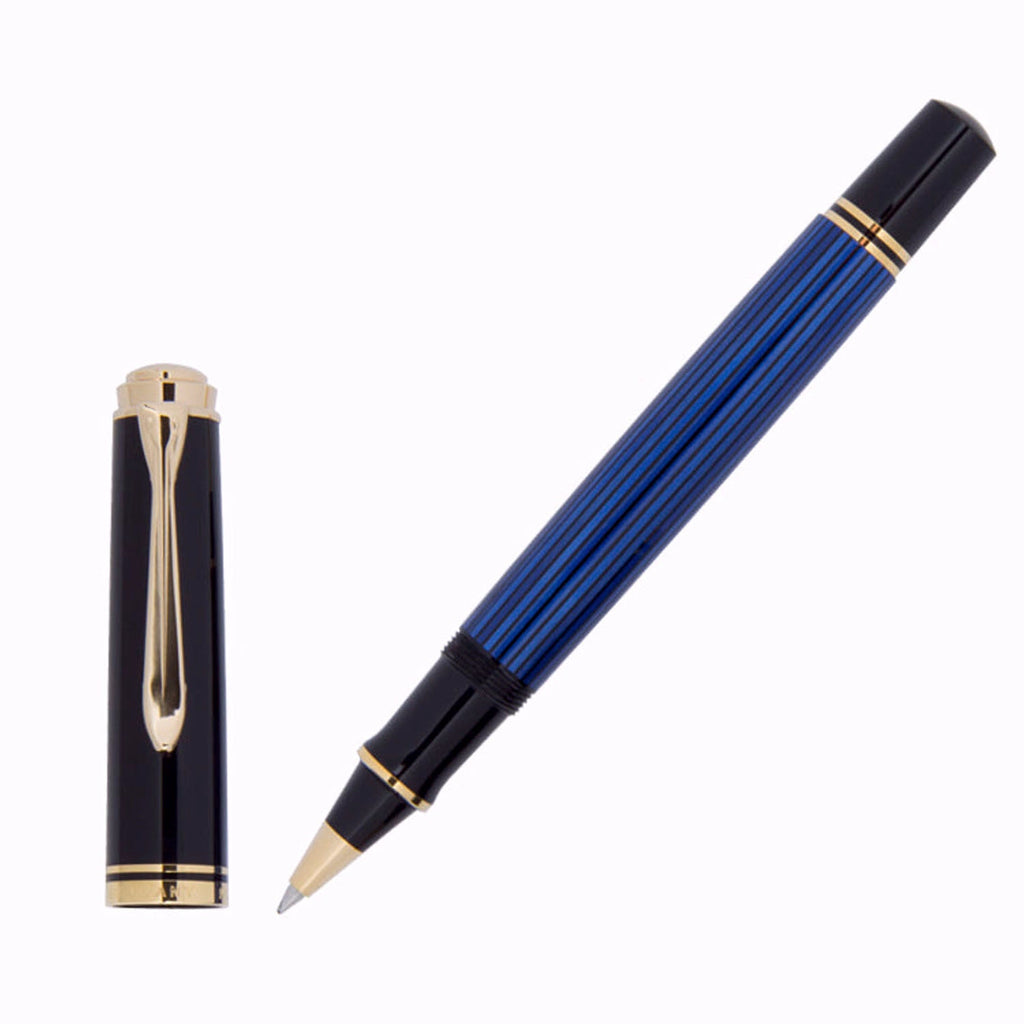 Pelikan Souveran R600 Black/Blue Roller Ball Pen 988246