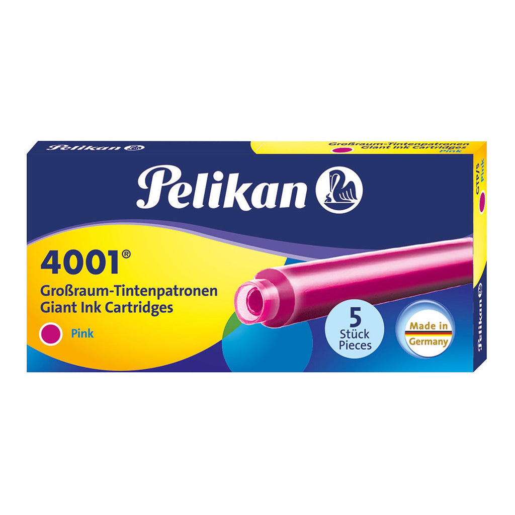 Pelikan GTP/5 Long Ink Cartridge (Pink - Pack of 5) 310672 Genuine original German Cartridge