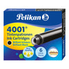 Pelikan TP/6 Short Ink Cartridge (Brilliant Black - Pack of 6) 301218