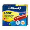 Pelikan TP/6 Short Ink Cartridge (Brilliant Red - Pack of 6) 301192