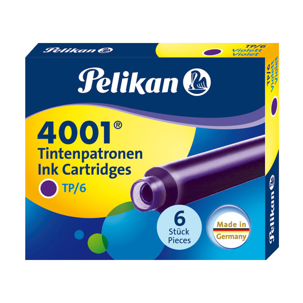 Pelikan TP/6 Short Ink Cartridge (Violet - Pack of 6) 301697 Genuine original German Cartridge