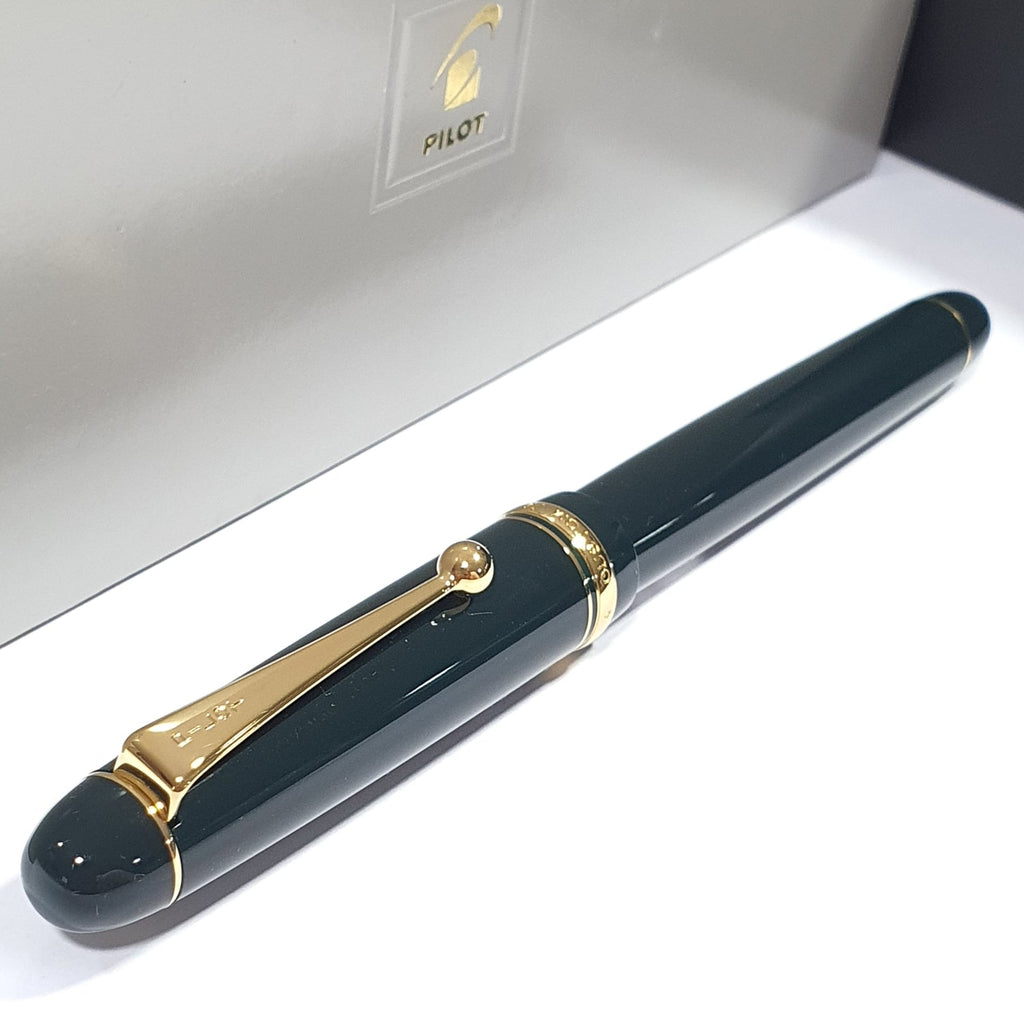 Pilot Custom 74 - Dark Green GT - 14 Karat Gold Plated Nib Fountain Pen - Image 7