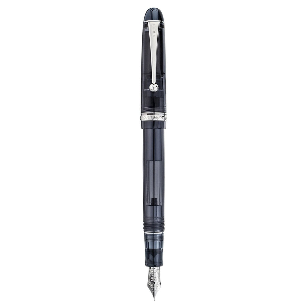 Pilot Custom 74 Tinted Smole Black - 14 Karat Gold Rhodium Plated Fountain Pen (CON-70) - Image 3