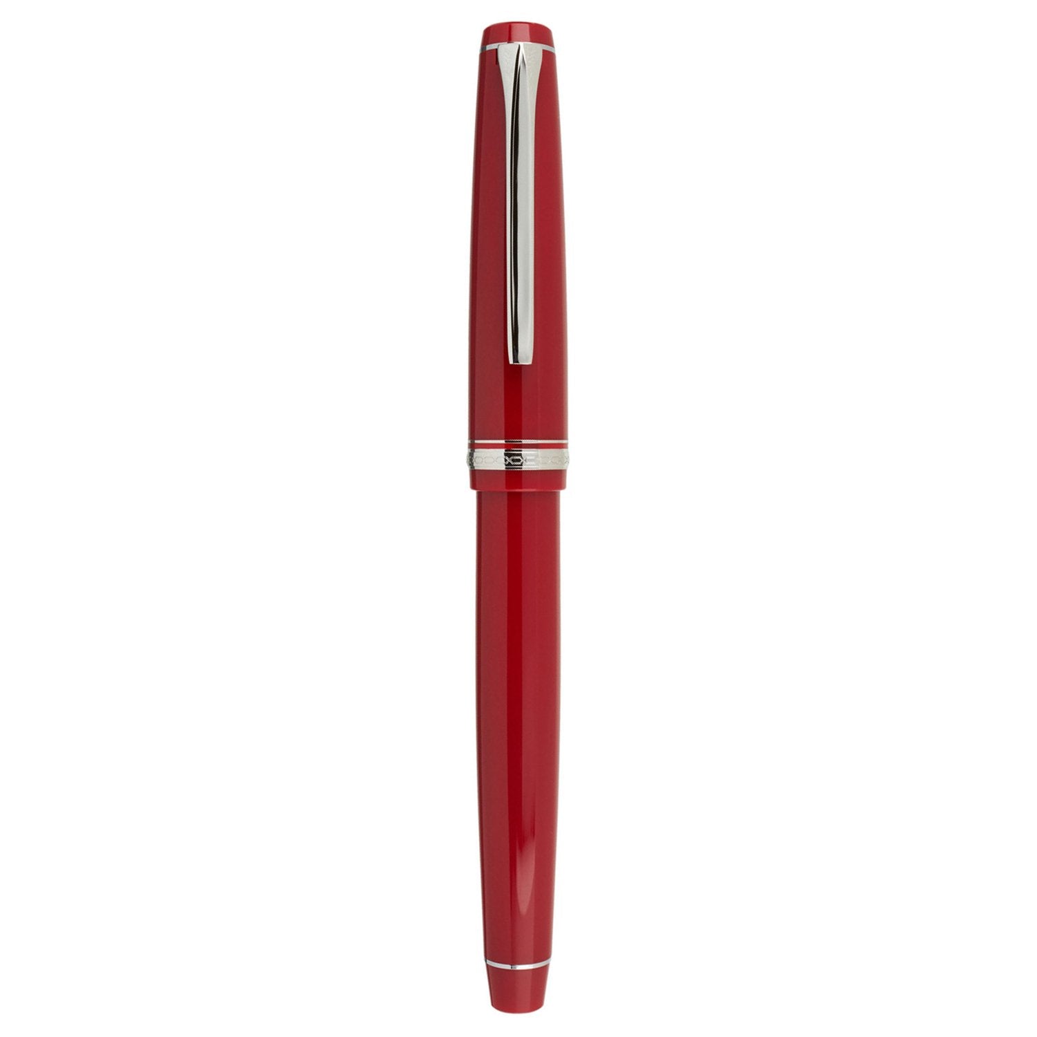 Pilot Falcon Resin Red Crome Trims Fountain Pen