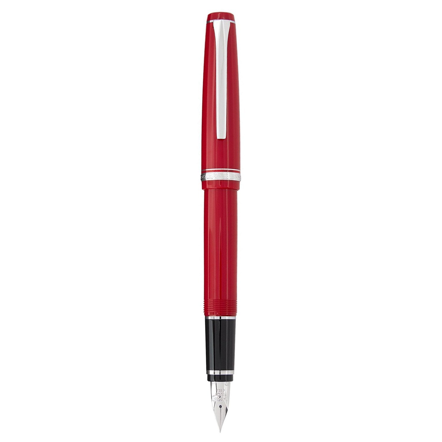 Pilot Falcon Resin Red Crome Trims Fountain Pen