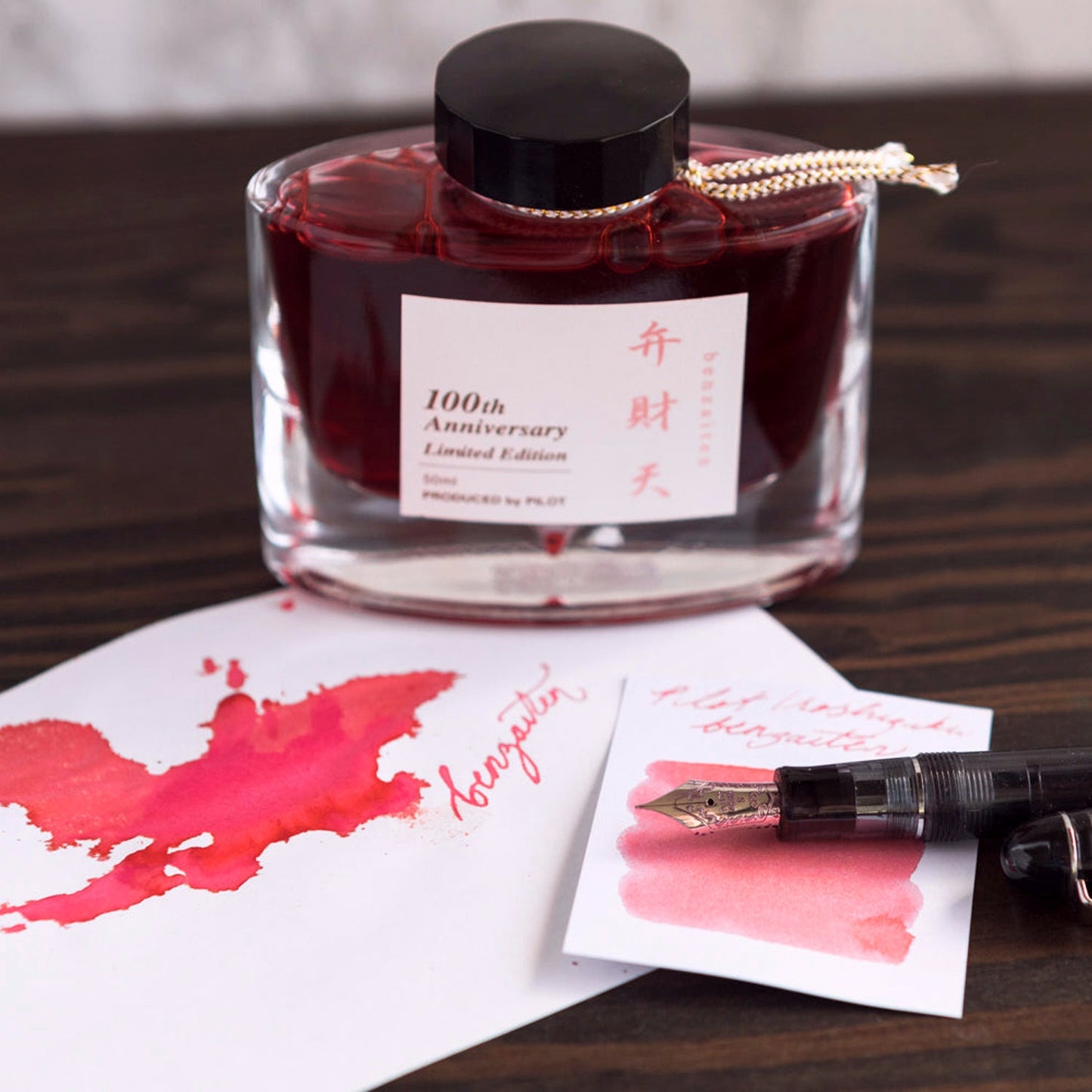 Pilot Iroshizuku 100th Anniversary Ink Bottle (Benzaiten - 50ML) 50PNK-Y100