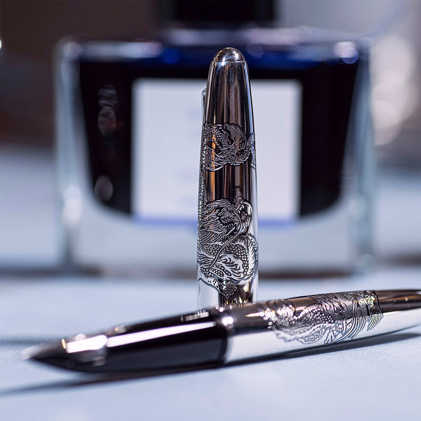 Pilot Sterling Silver Dragon CT Fountain Pen