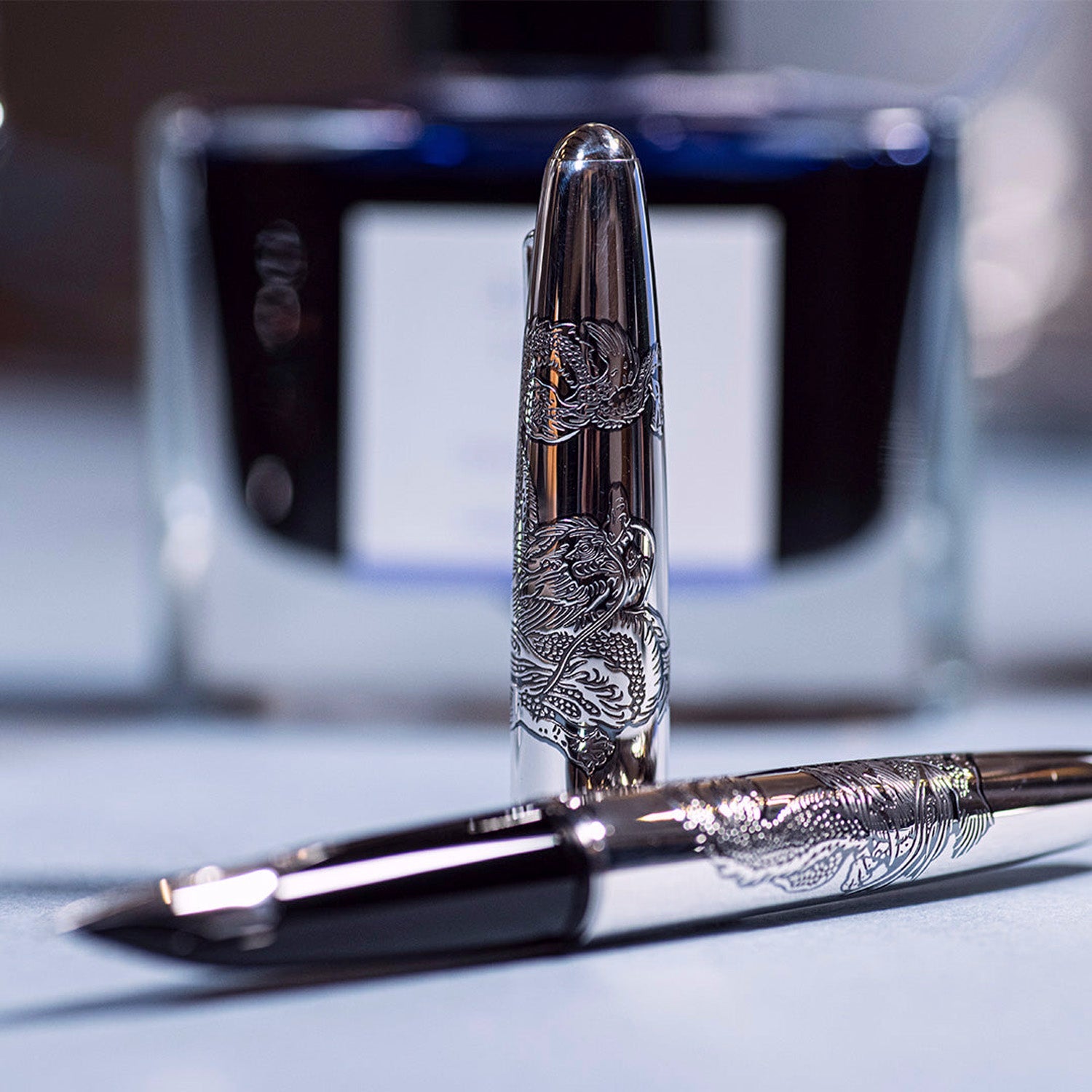 Pilot Sterling Silver Dragon CT Fountain Pen