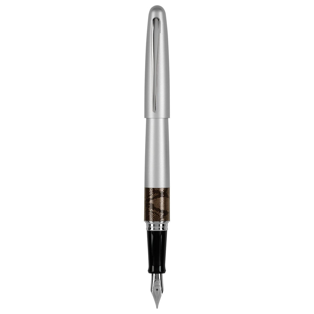 Pilot Metropolitan 02 Silver Python Fountain Pen Medium Nib - Image 2