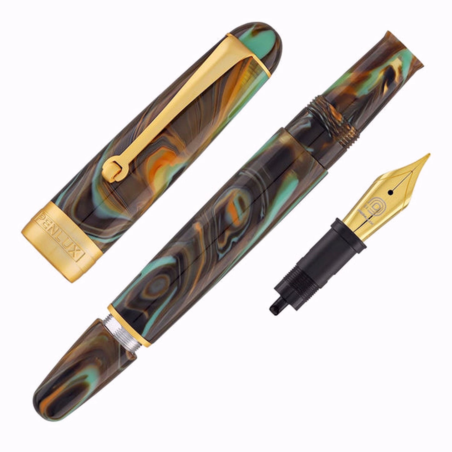 Penlux Masterpiece Delgado Peacock GT Fountain Pen