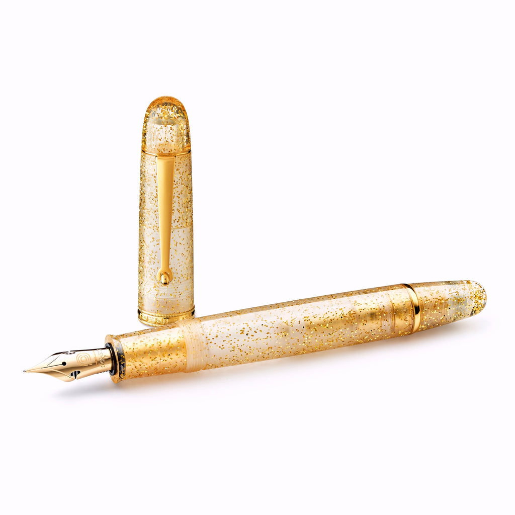 Penlux Masterpiece Grande Great Natural Gold Sand GT Fountain Pen