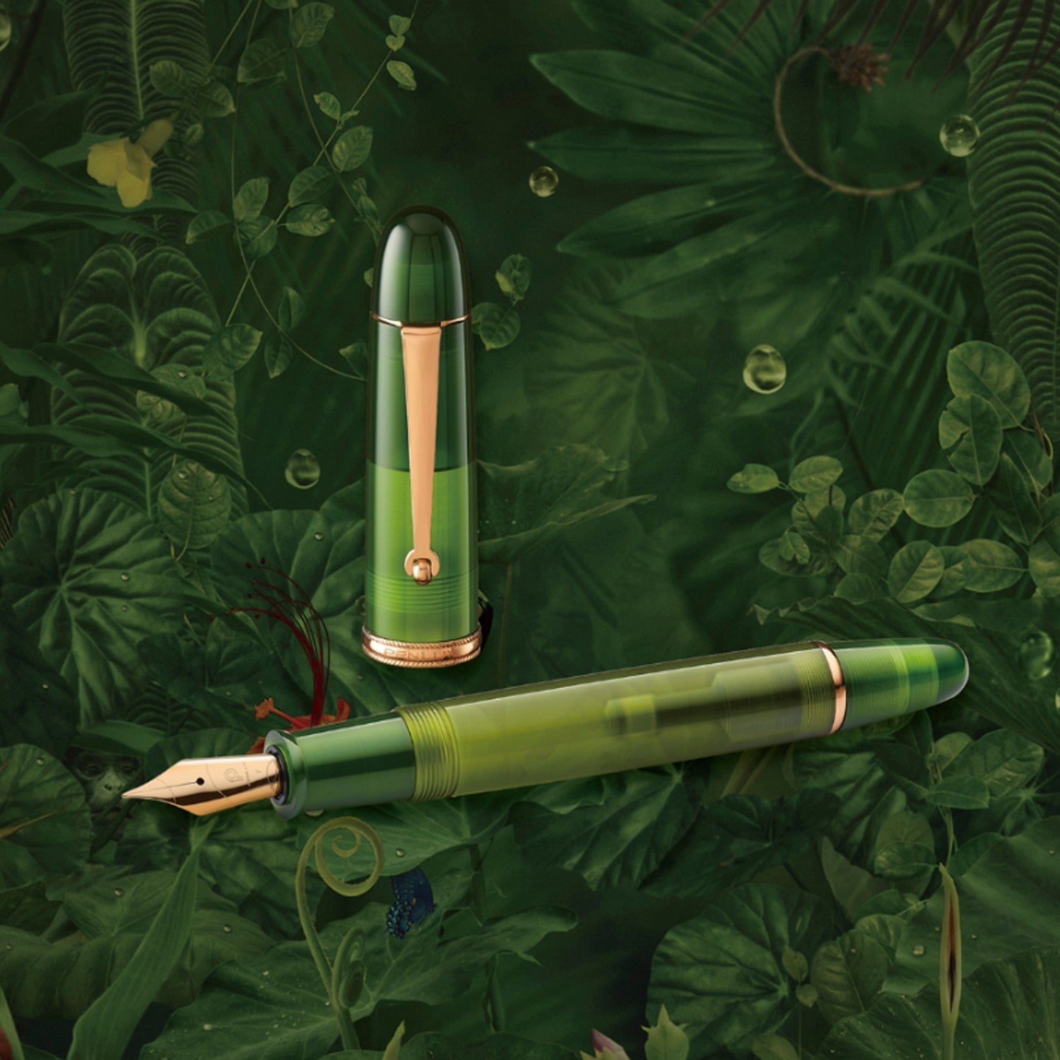 Penlux Masterpiece Grande Great Natural Rain Forest GT Fountain Pen